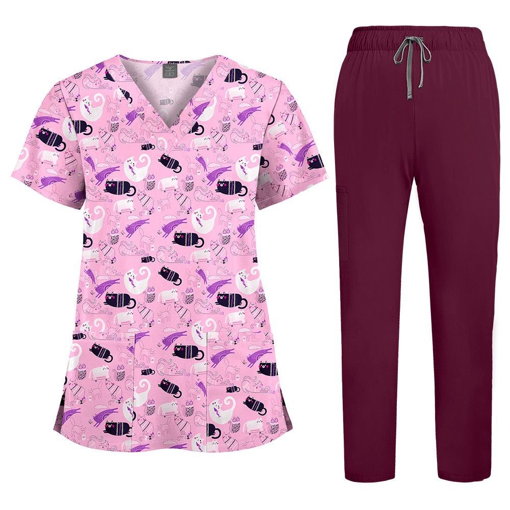 floral scrubs